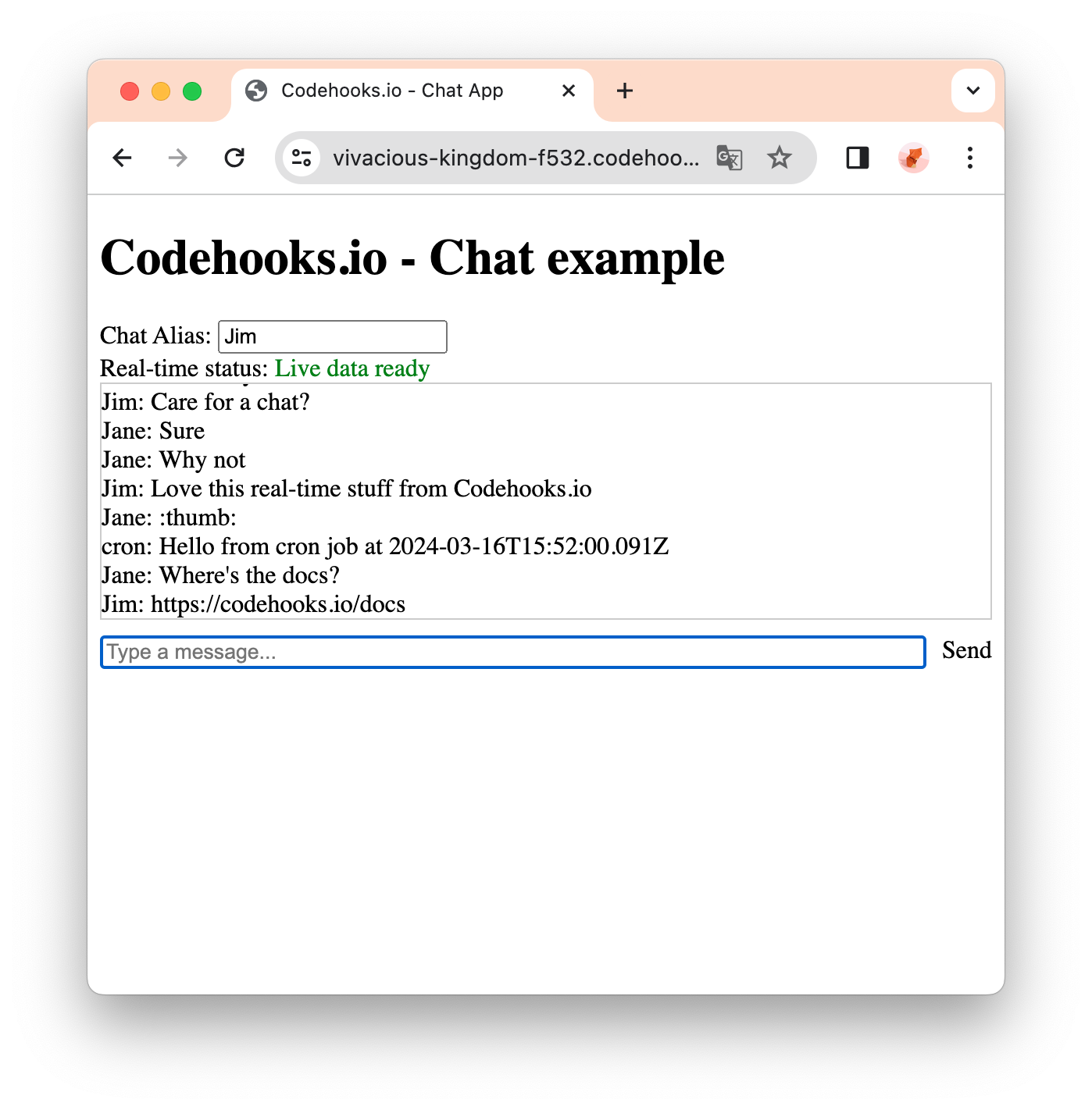 real-time web chat