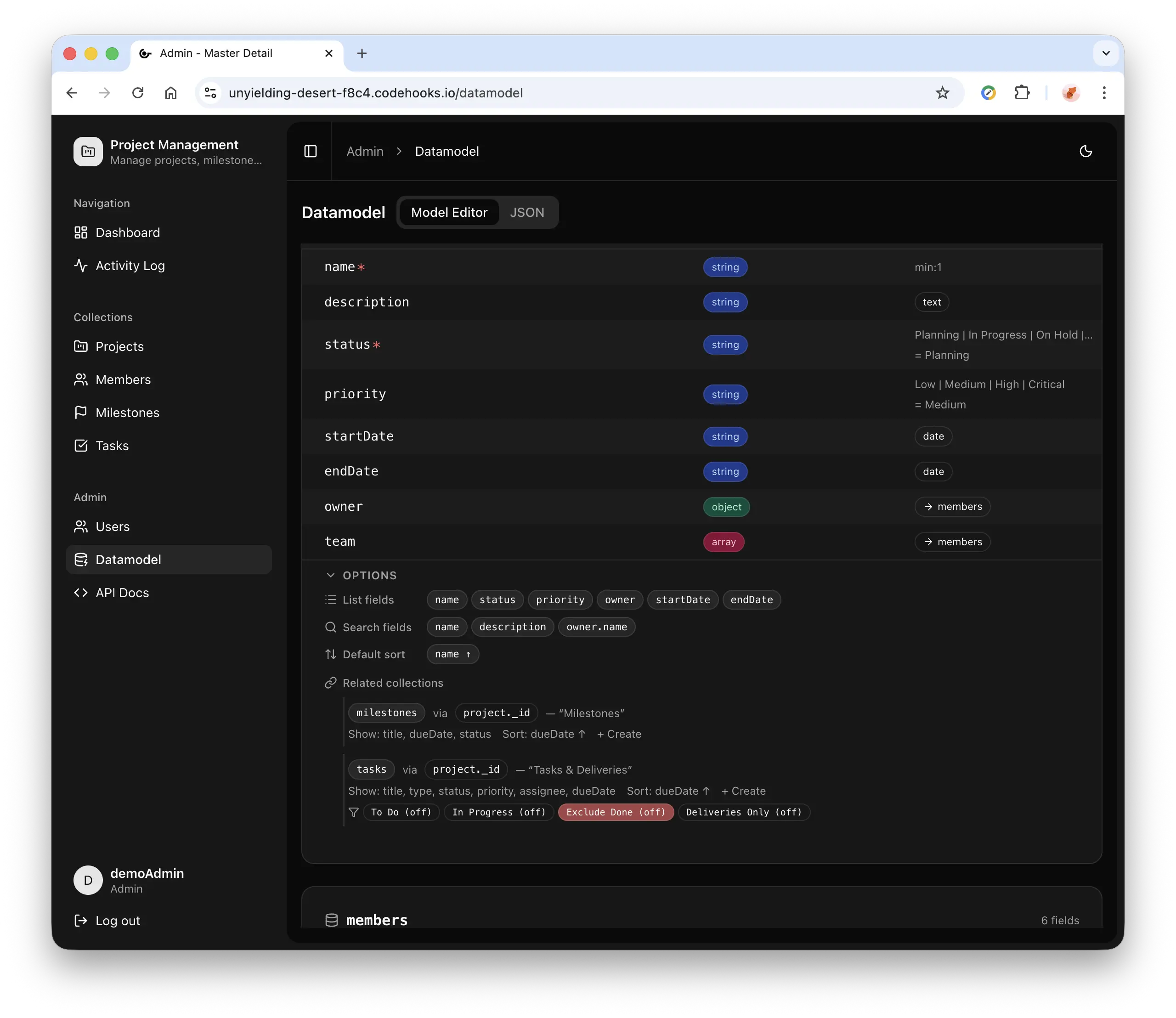 React Admin Dashboard - Related collections and lookup fields with live search